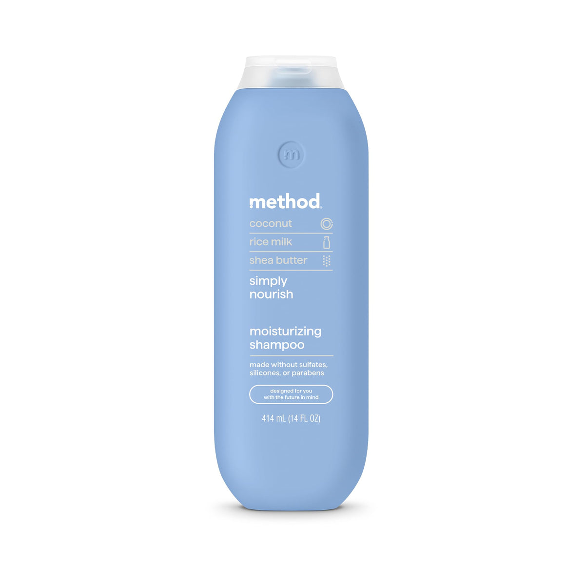 Method front bottle view showing simple design and coconut scent benefit