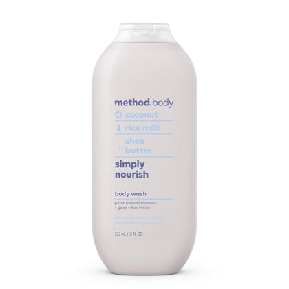 Method simply nourish front label showing scent and benefits