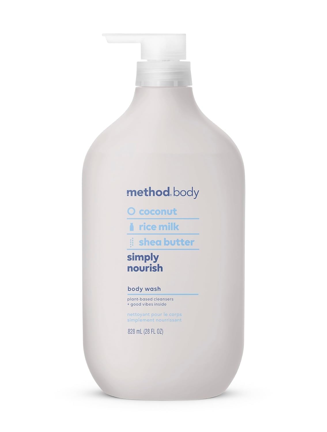 Method bottle front label showing product name and scent benefits