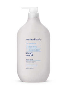 Method bottle front label showing product name and scent benefits