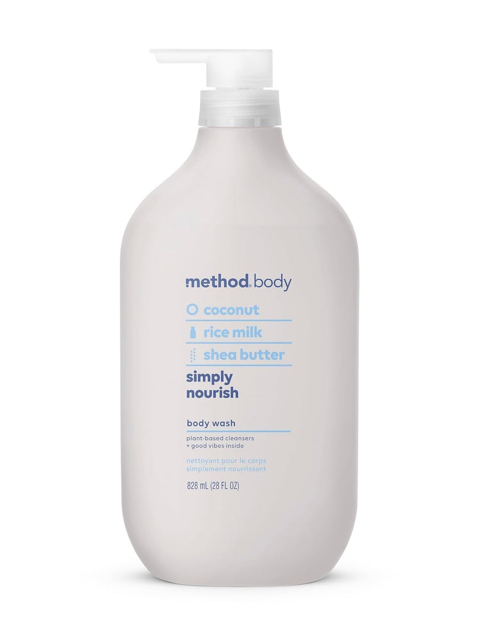 Method bottle front label showing product name and scent benefits