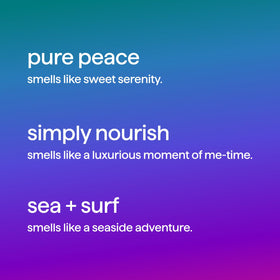 Method Simply Nourish bottle front displaying creamy scent and TSA-friendly benefit