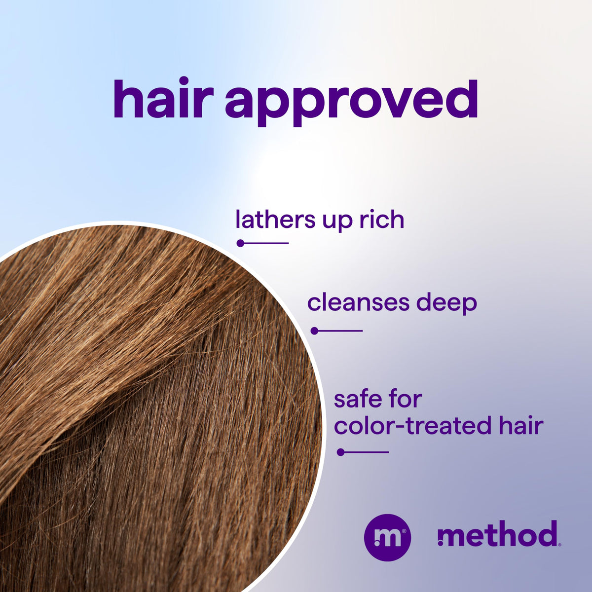Method bottle in shower scene illustrating everyday routine benefit