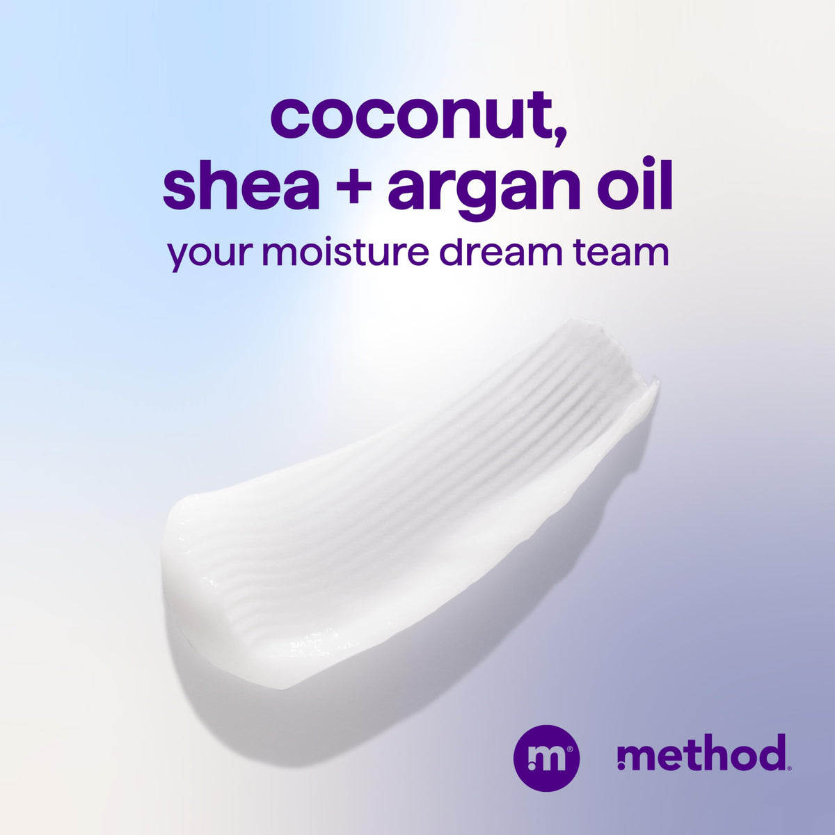 Method creamy conditioner texture on palm close-up demonstrating rich moisturizing feel