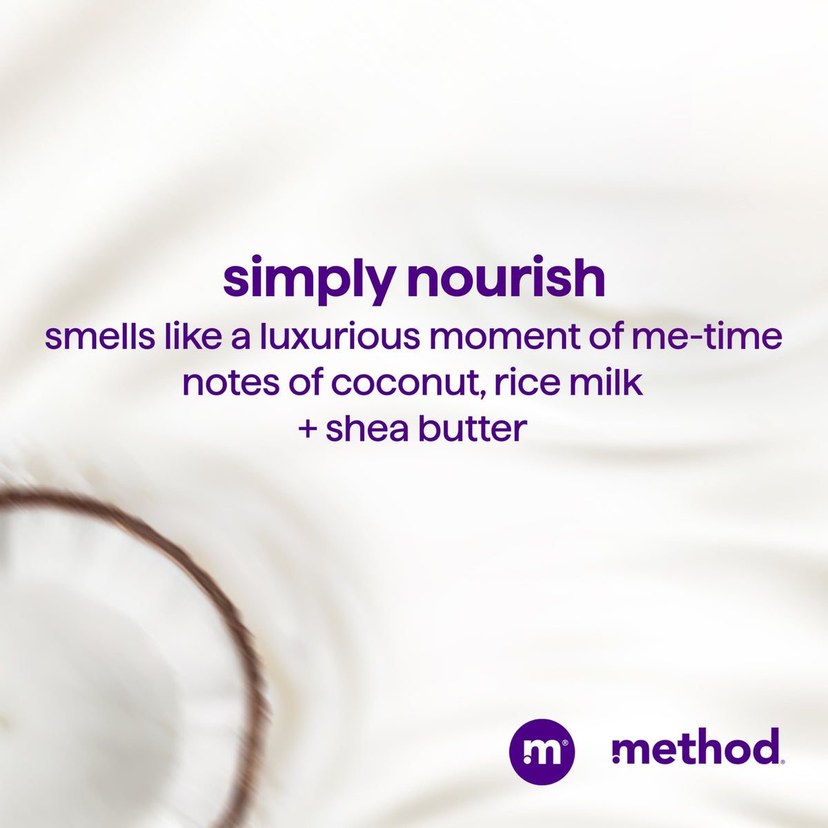 Method shampoo texture on hand showing lightweight moisturizing benefit