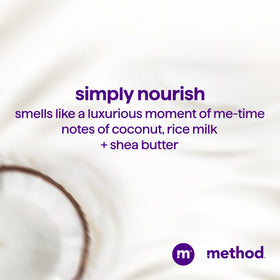 Method shampoo texture on hand showing lightweight moisturizing benefit