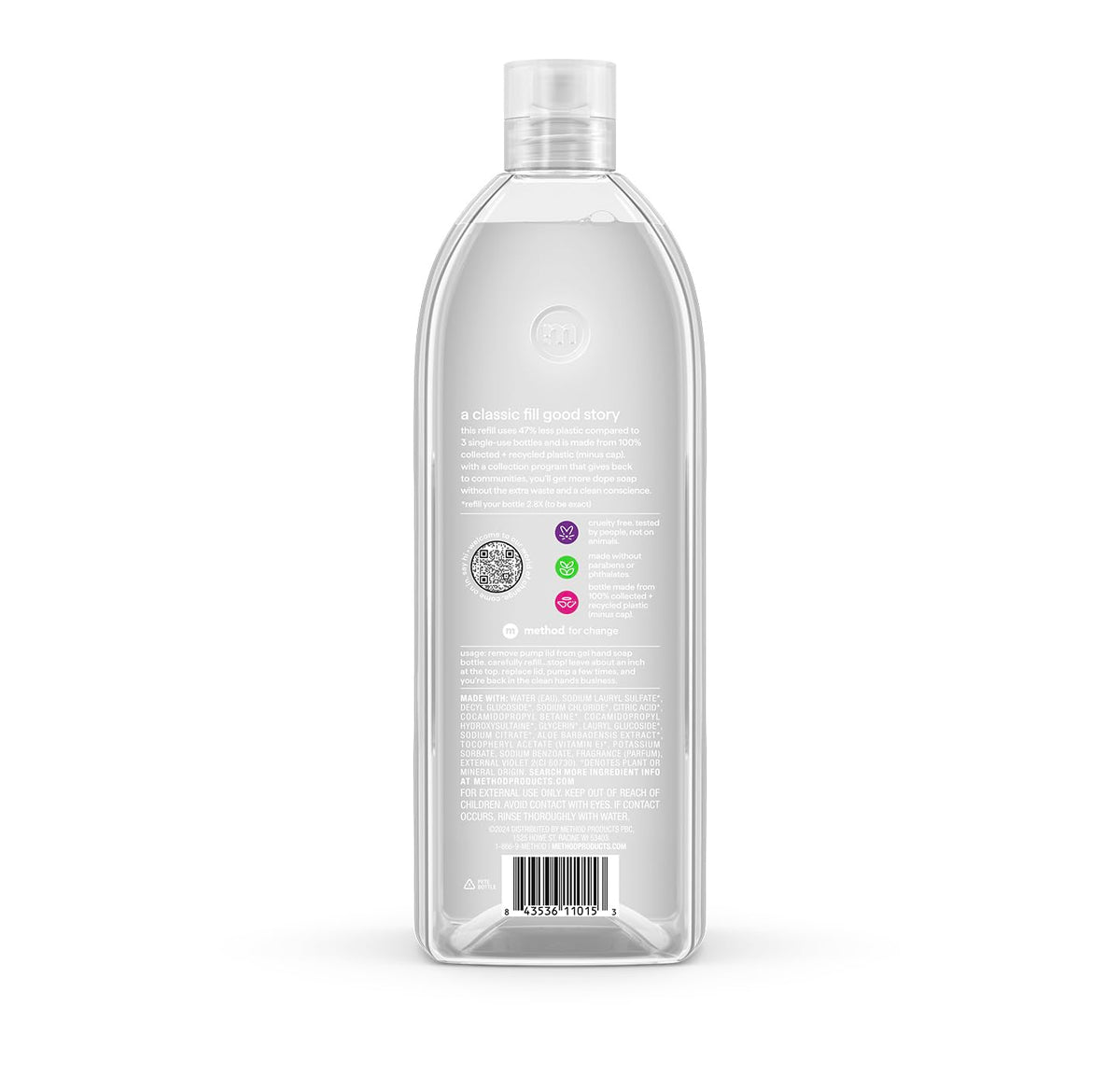 Method Sweet Water close-up of gel texture highlighting plant-based sudsing benefit
