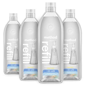 Method Sweet Water front pack view showing recycled tub and label benefits