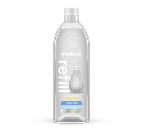 Method Sweet Water front packaging showing refill tub and recyclable design benefit