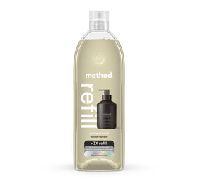 Method vetiver + amber front tub showing recyclable packaging and brand benefit