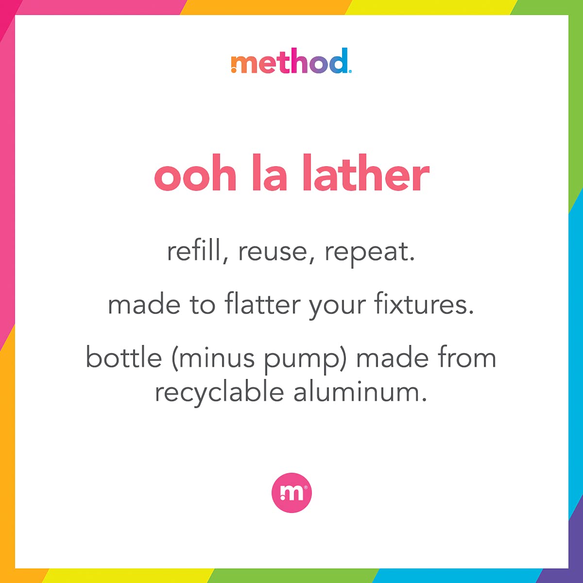 Method bottle in kitchen sink illustrating gentle lather and everyday use benefit