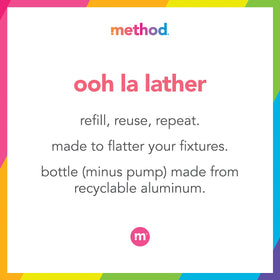 Method bottle in kitchen sink illustrating gentle lather and everyday use benefit