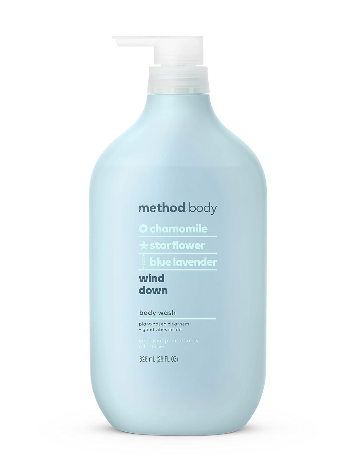 Method front packaging displaying Wind Down label and calming botanicals benefit