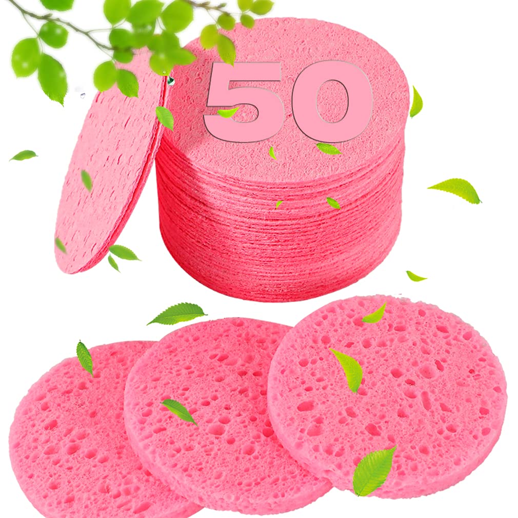 METUUTER front packaging showing 50 compressed cellulose sponges, convenient pack