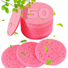 METUUTER front packaging showing 50 compressed cellulose sponges, convenient pack