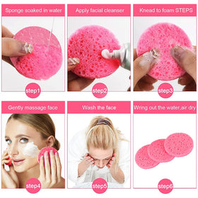 METUUTER sponge held by esthetician, showing easy grip and professional use