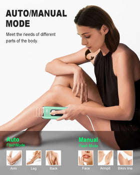 MEUKPE AI06 being used on bikini area for targeted hair reduction benefit