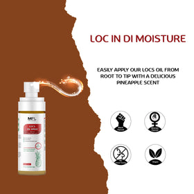 MFL MADE FOR LOCS bottle on bathroom shelf in lifestyle setting for daily use