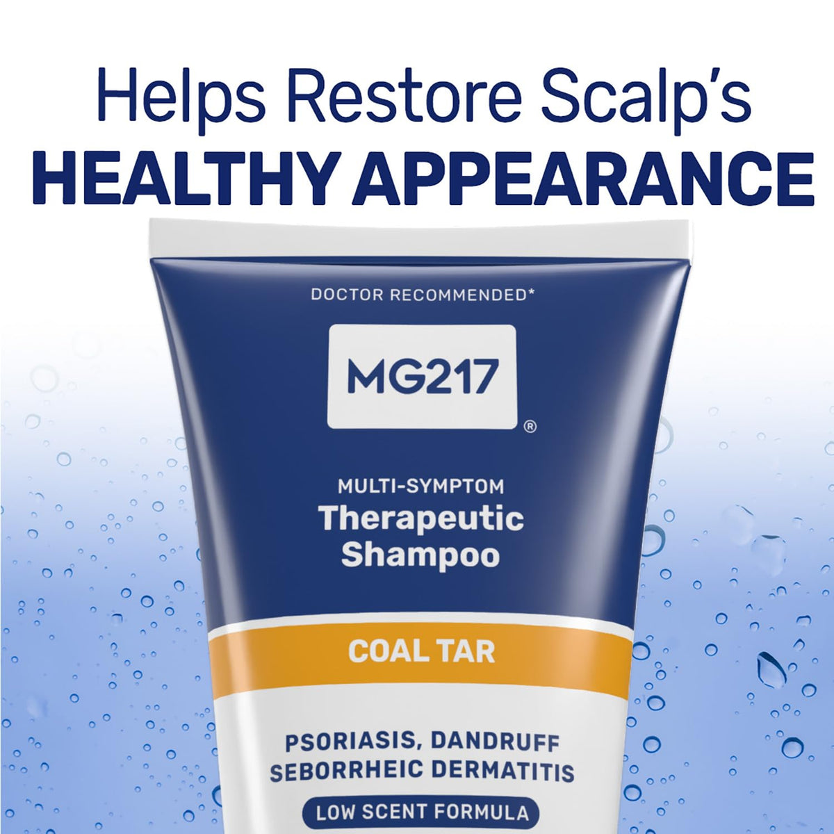 MG217 shampoo texture lather demonstrating gentle cleansing and conditioning