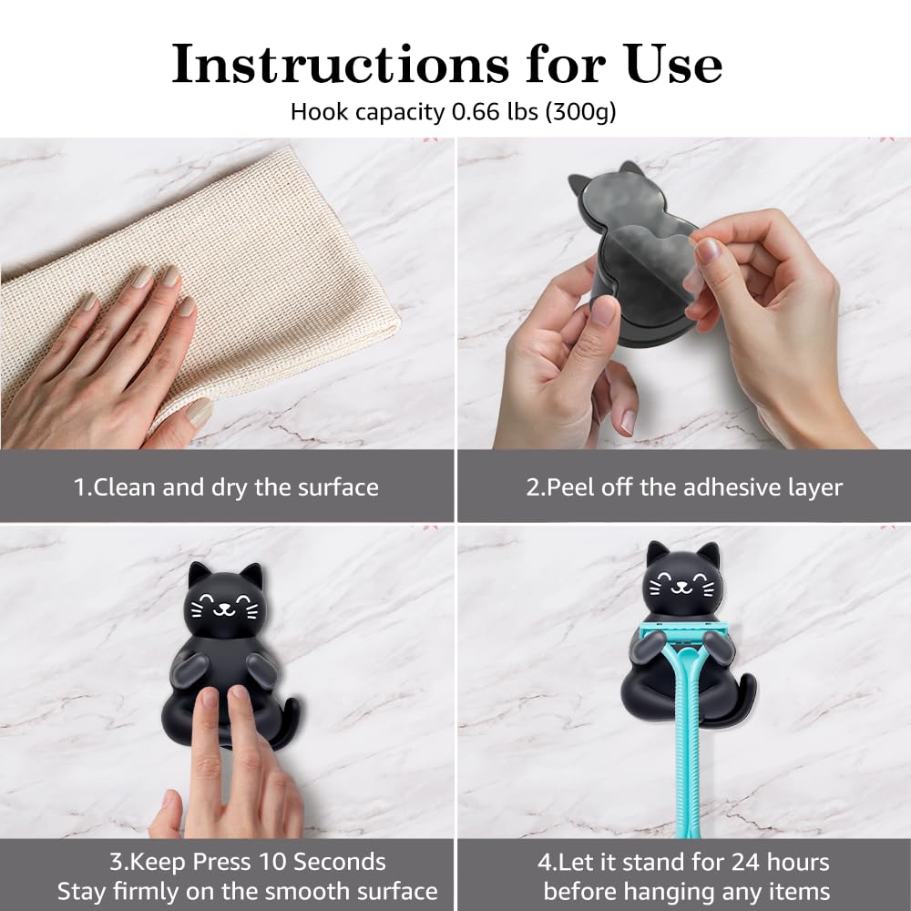 Mhfpl hook in shower holding a razor demonstrating space-saving organization benefit