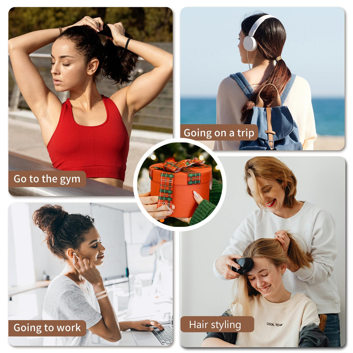 Mia Klein lifestyle image in gym setting offering secure styling