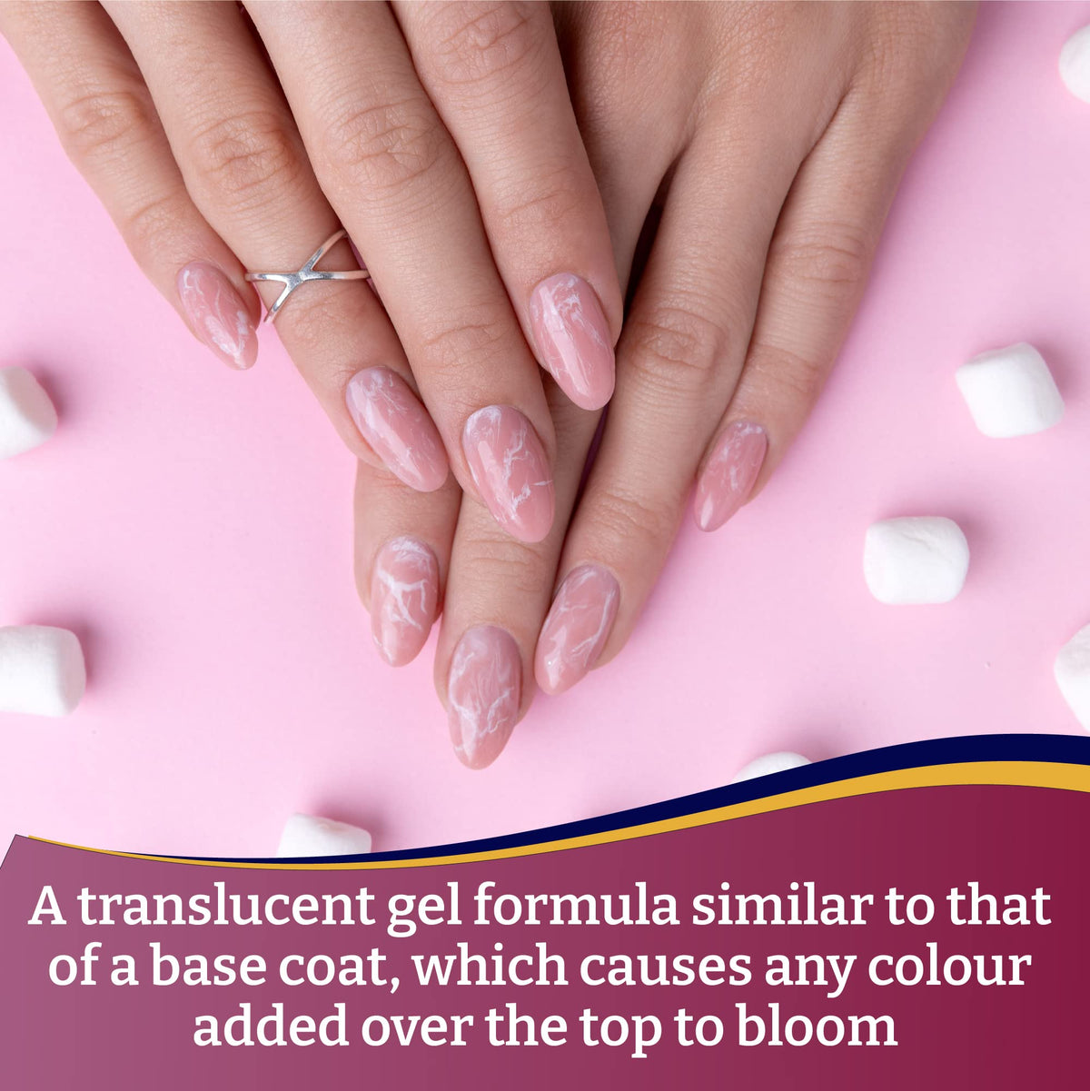 Mia Secret gel texture droplet demonstrating smooth consistency for control
