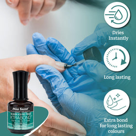 Mia Secret brush applying primer demonstrating easy brush-on application