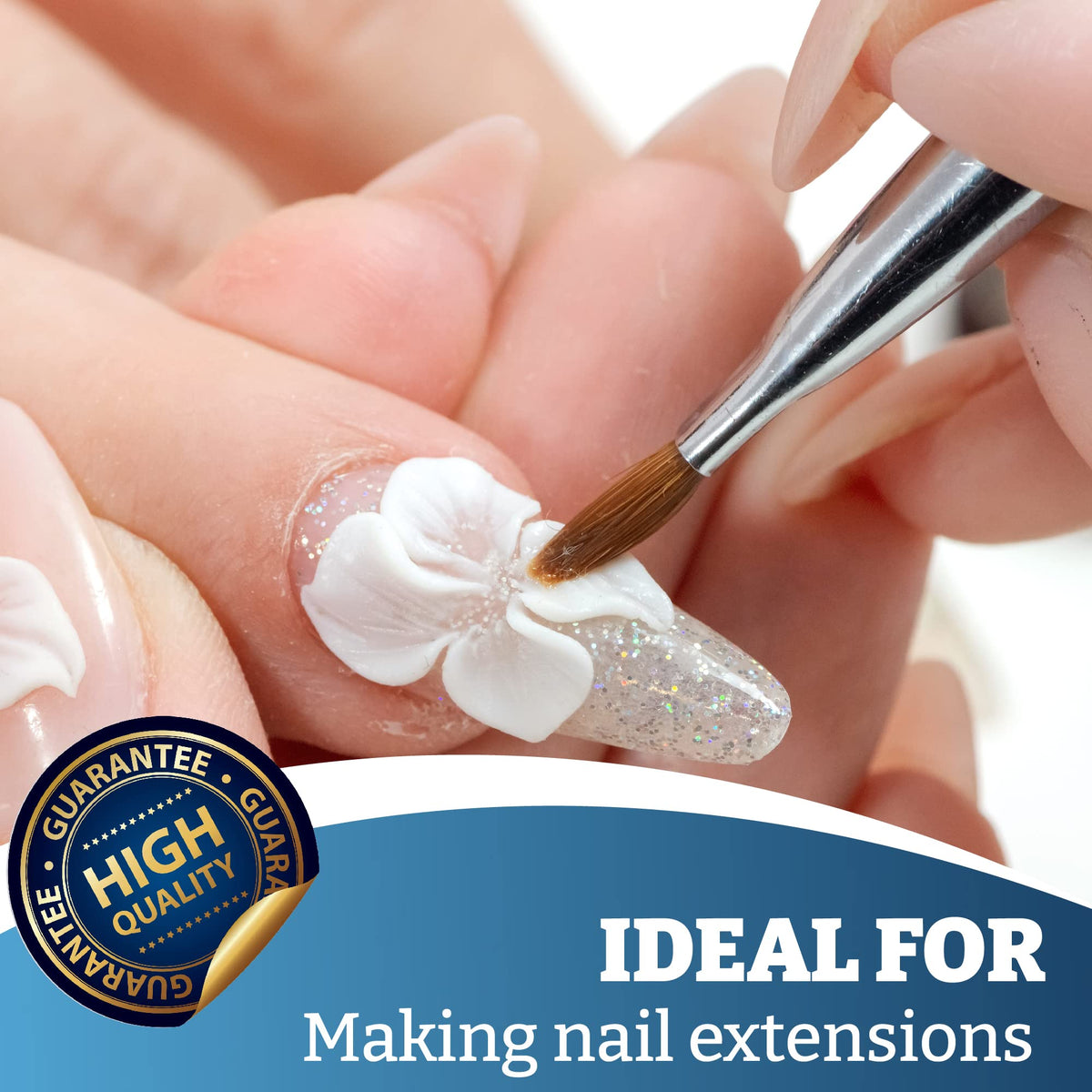 Cured Mia Secret clear gel nail showing high-shine finish and durable surface for polish overlay