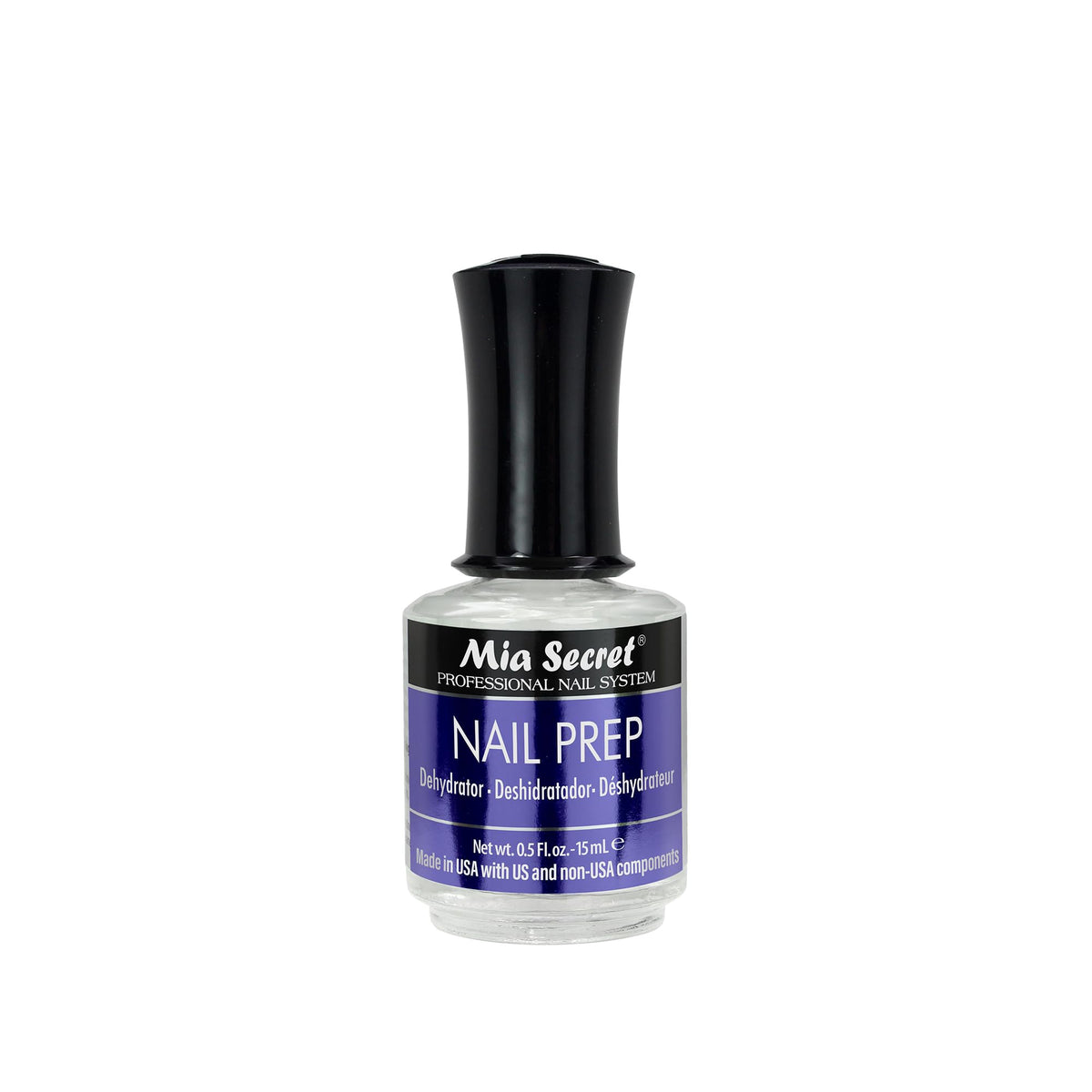 Mia Secret front packaging showing 15ml bottle and brand for salon-ready prep