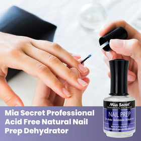Mia Secret 15ml bottle beside ruler to show compact travel-friendly size