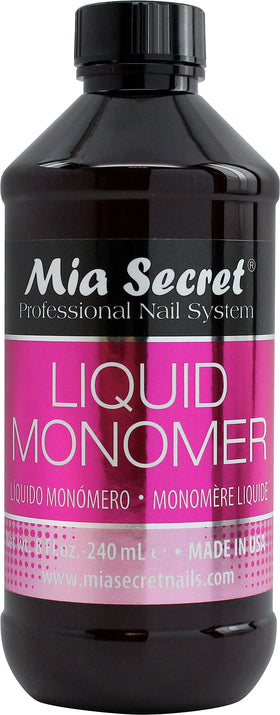 Mia Secret front label showing 8 oz bottle and product details for professional use