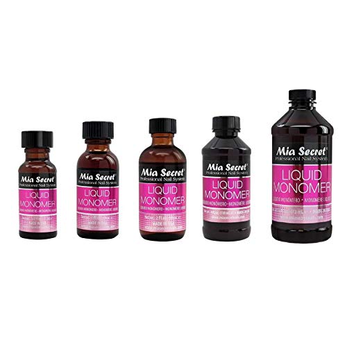 Mia Secret monomer in salon use with brush and powder for precise bead control