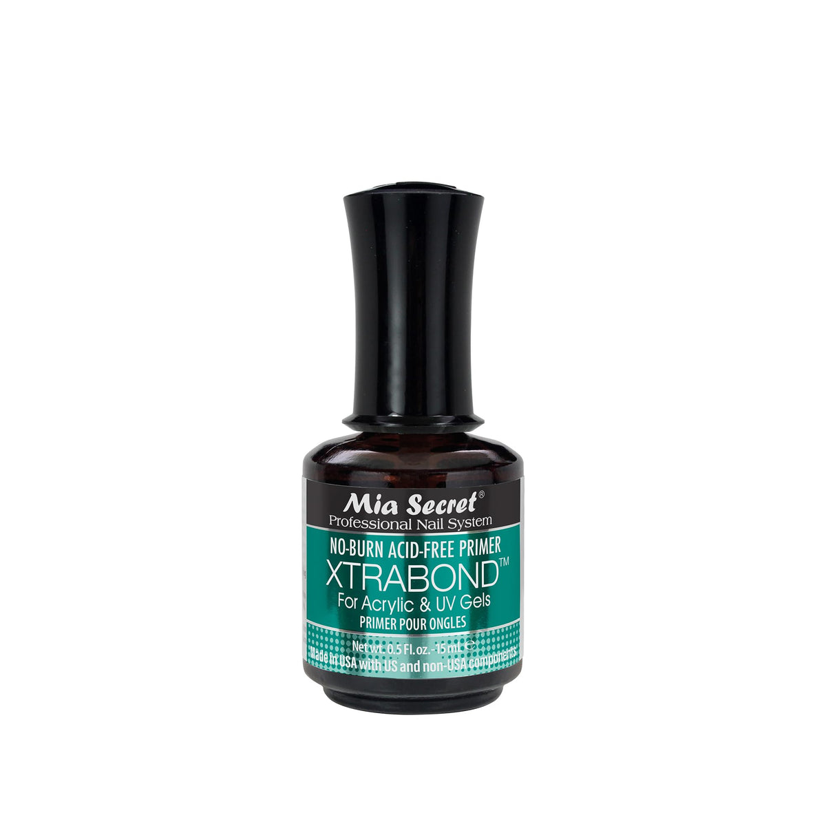 Mia Secret front bottle displaying product label and size benefit of reliable adhesion