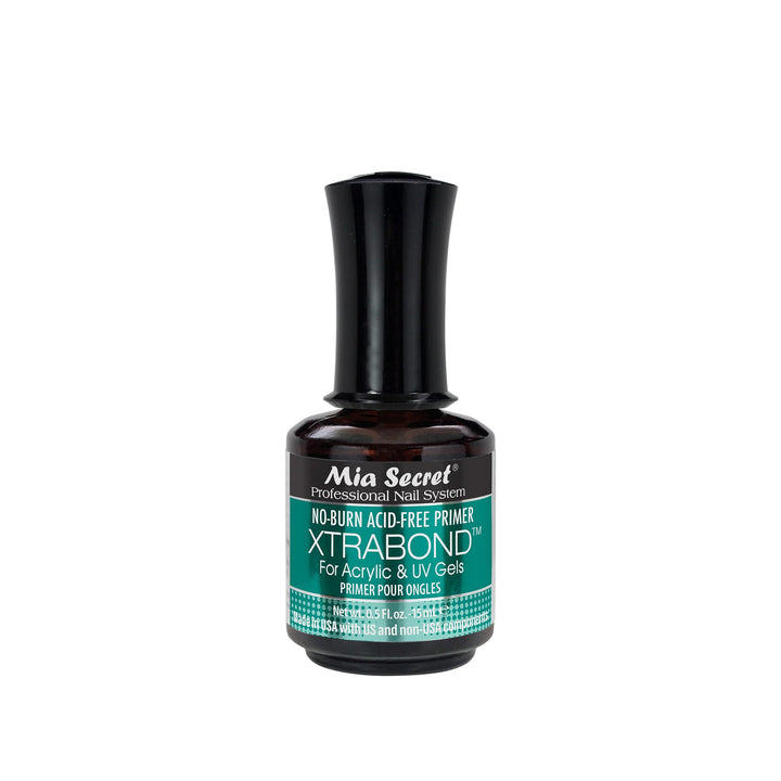 Mia Secret front bottle displaying product label and size benefit of reliable adhesion