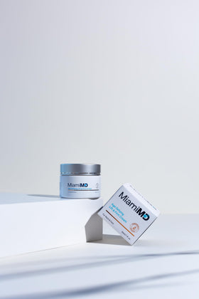 MiamiMD application on jawline and neck illustrating targeted firming