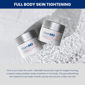 MiamiMD applying cream to neck illustrating firming and smoothing benefit