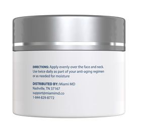 MiamiMD cream texture close-up demonstrating smooth, hydrating finish