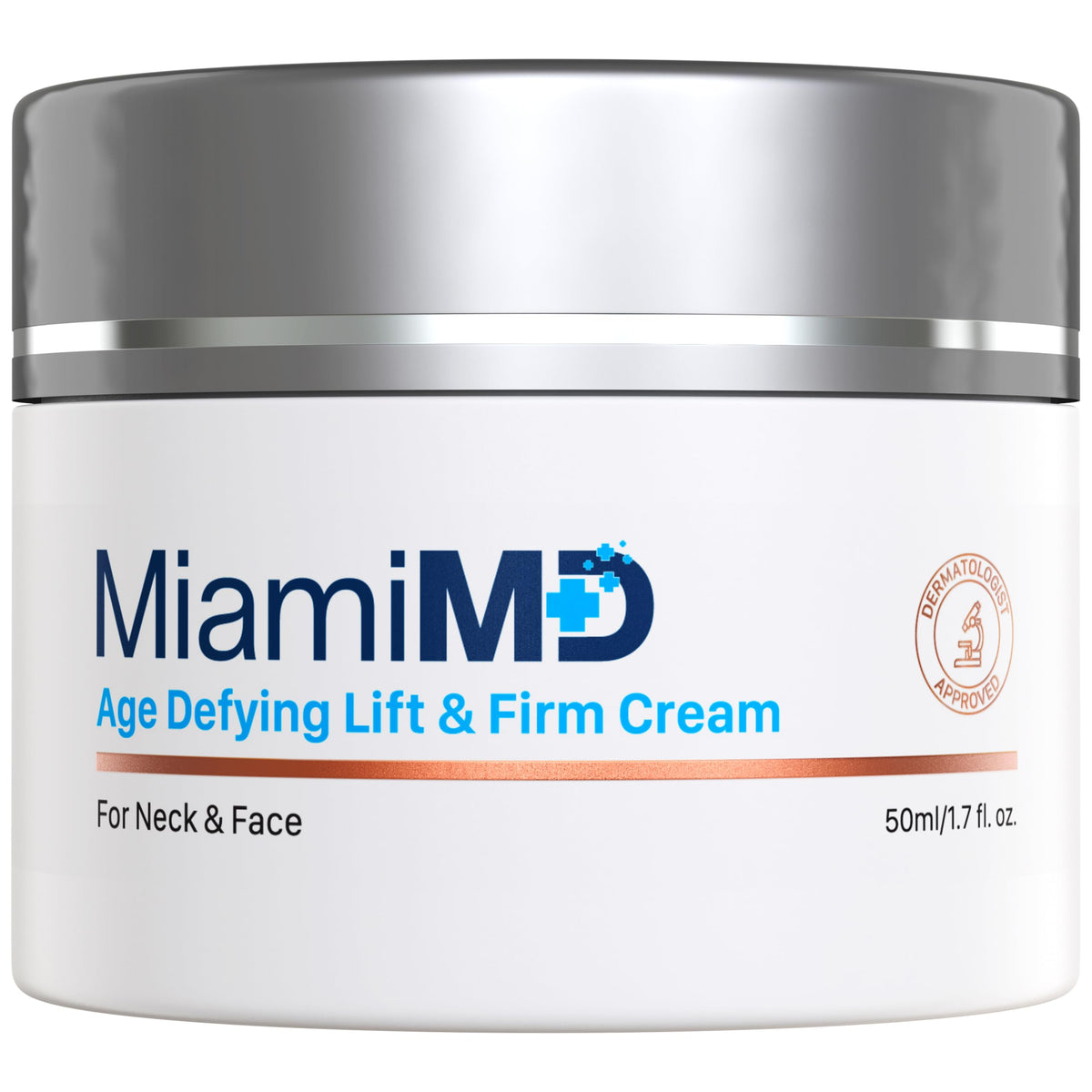 MiamiMD front packaging showing jar and brand for confident daily lifting