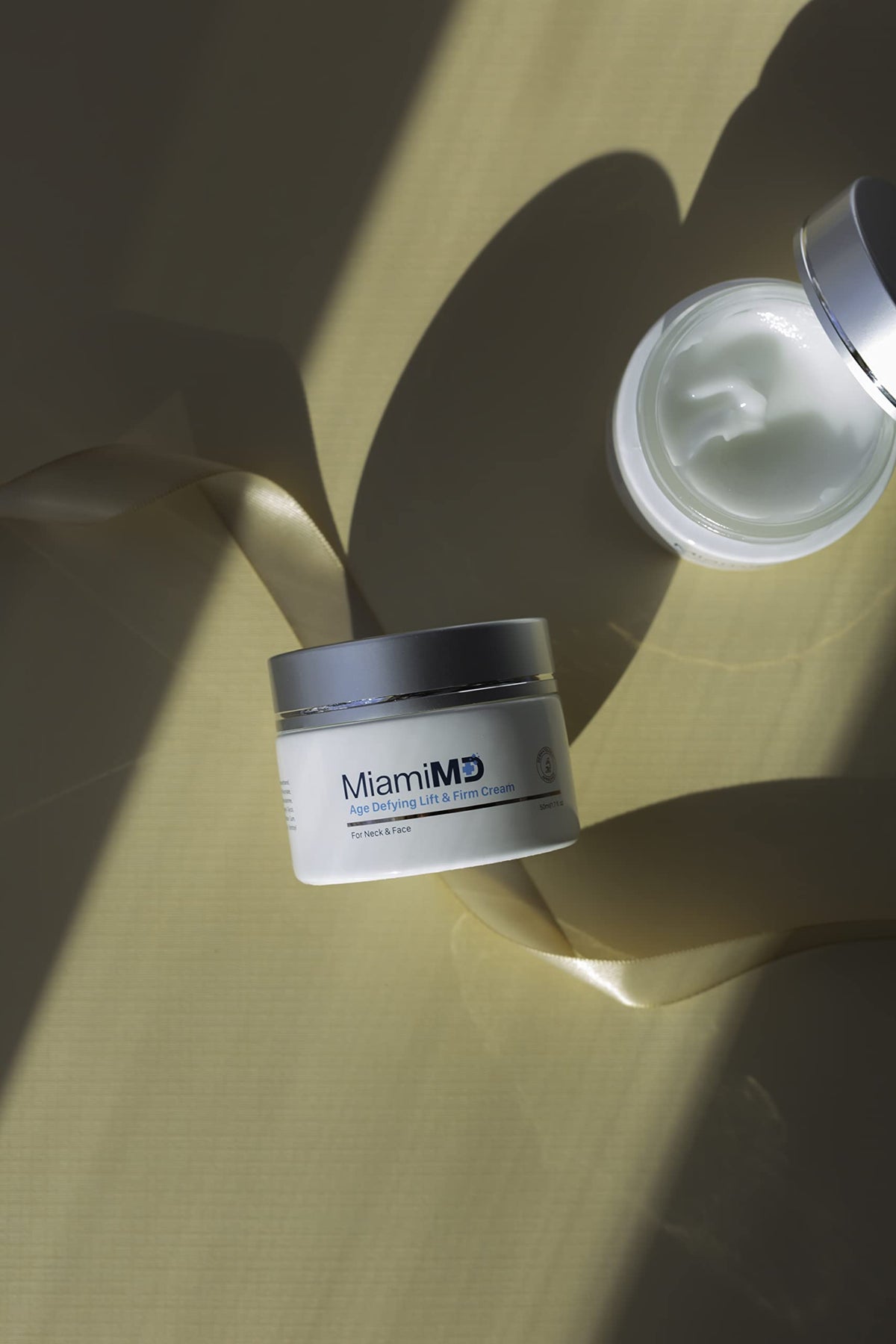 MiamiMD product label close-up showing clean, paraben-free ingredient list