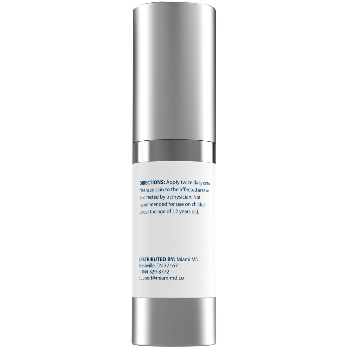 MiamiMD serum texture on fingertip illustrating lightweight spreadability