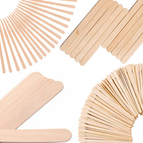Mibly front packaging showing assorted 300 wooden sticks for easy storage