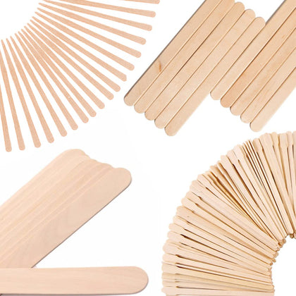 Mibly front packaging showing assorted 300 wooden sticks for easy storage