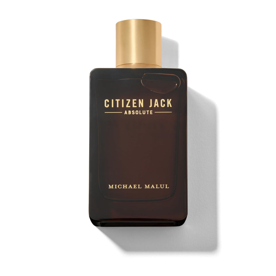 Michael Malul front bottle view showing sleek design and confident presence