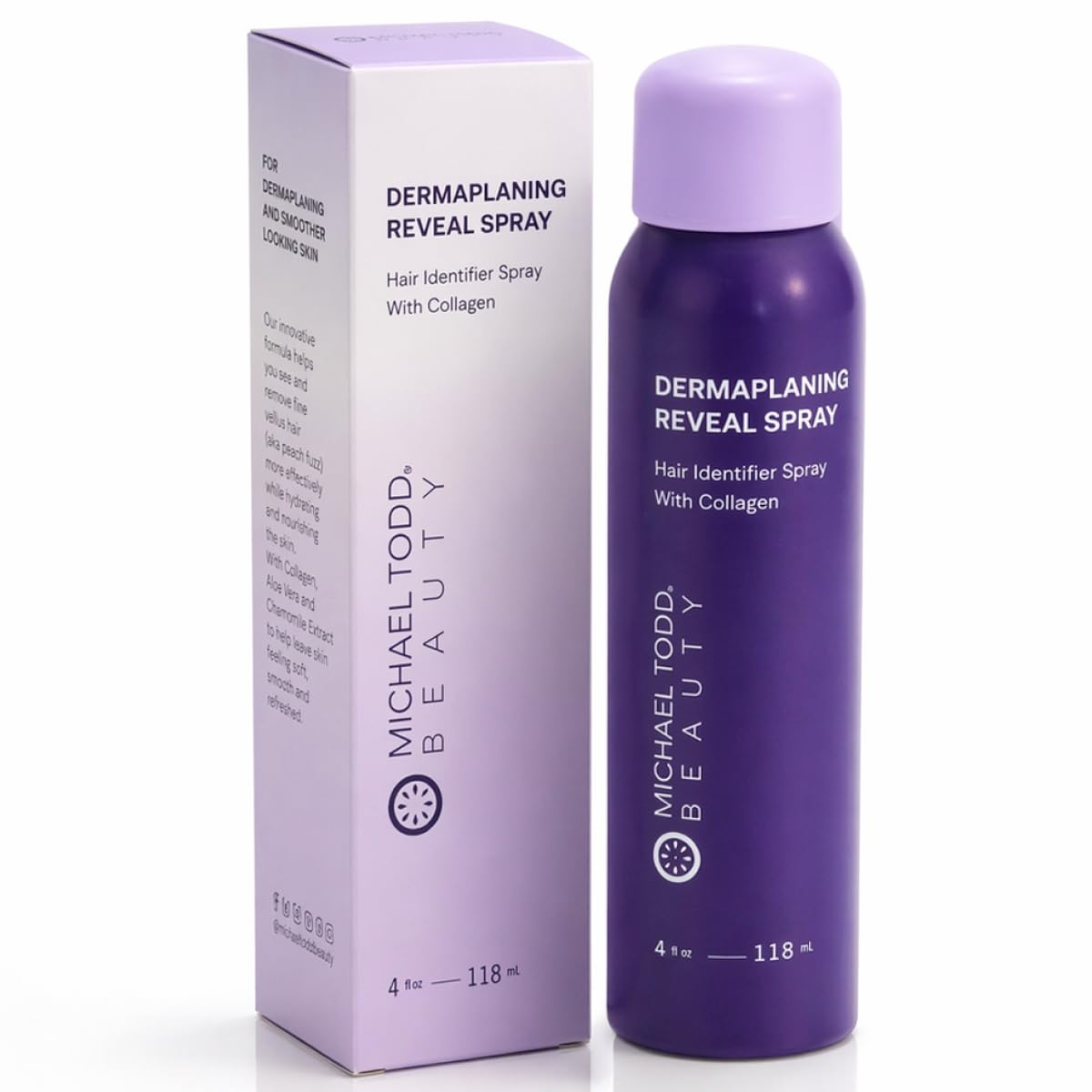 MICHAEL TODD front packaging showing Sonicsmooth spray and benefits