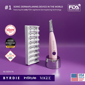 MICHAEL TODD Sonicsmooth close-up of stainless-steel blade for gentle exfoliation