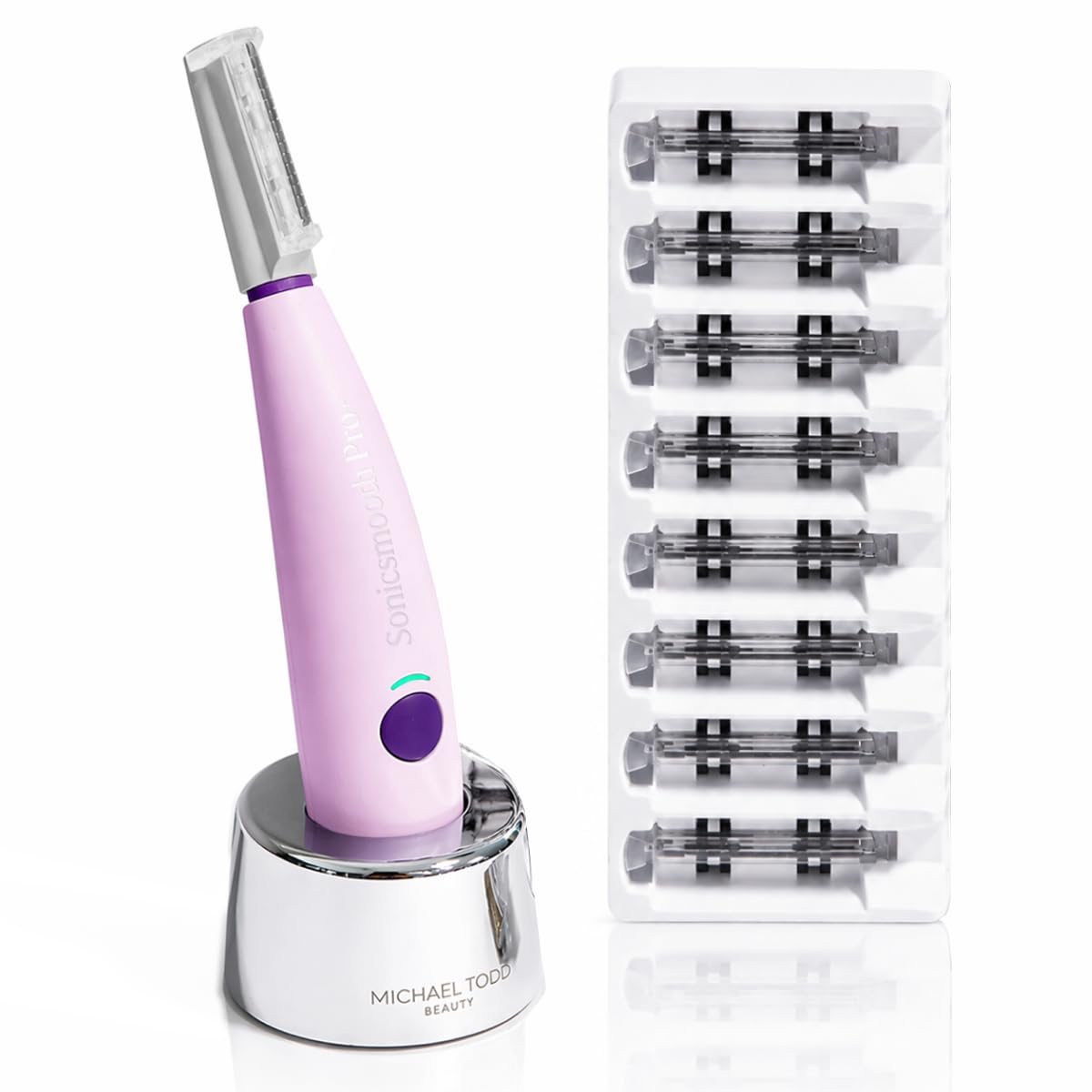 MICHAEL TODD Sonicsmooth front view showing sleek design and easy grip benefit
