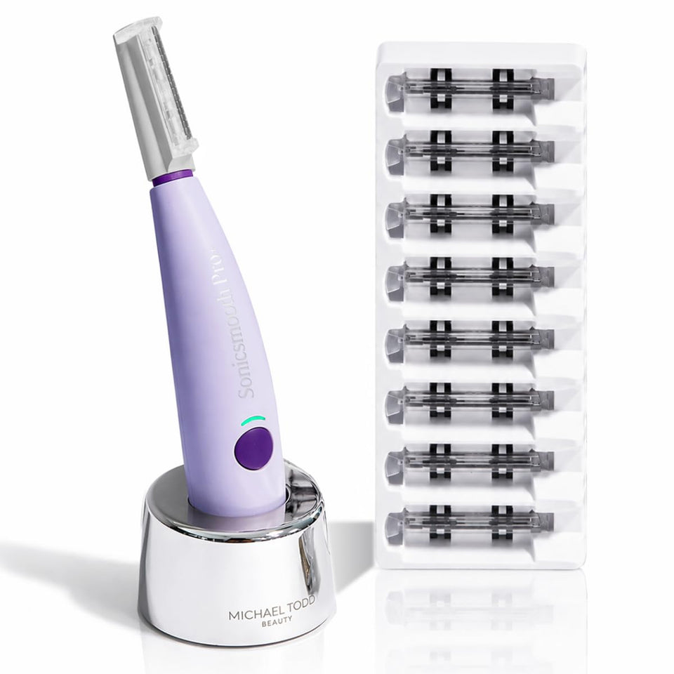 MICHAEL TODD Sonicsmooth front view showing sleek device and ergonomic grip for easy handling