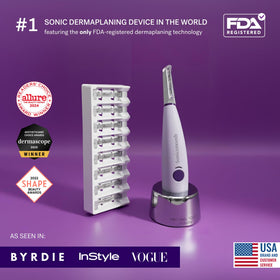MICHAEL TODD Sonicsmooth held in hand to show size and portable convenience for travel
