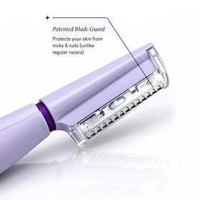 MICHAEL TODD device in use on cheek demonstrating a smooth finish and improved serum absorption