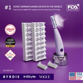 MICHAEL TODD displayed blades and exfoliation tips for long-lasting supply